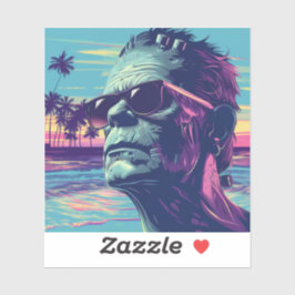 Pegatina Halloween Retro de Guay Frankenstein