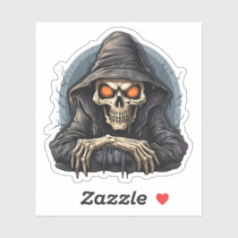 Pegatina Halloween Scary Personalizado Bored Skeleton