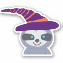 Halloween Sloth en el Gorra de Brujas