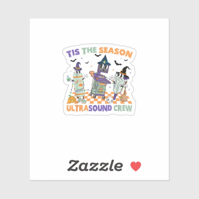 Pegatina Halloween Sonography Retro Tis The Season Ultrasou (Hoja)