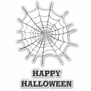 Pegatina Halloween Spider Web y Eyeballs