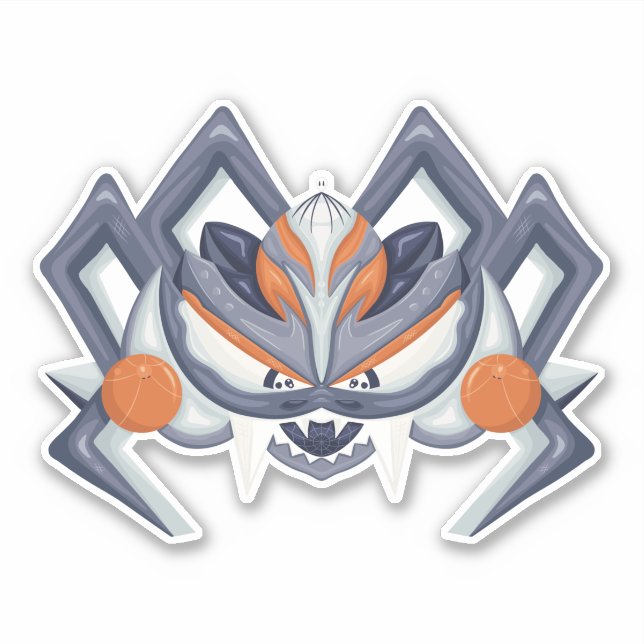 Pegatina Halloween Spooky Spider / Rey de Calabaza (Anverso)