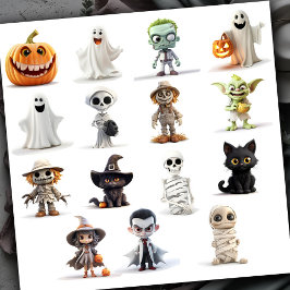 Pegatina Halloween súper adorable