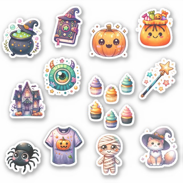 Pegatina Halloween Super Cute (Anverso)