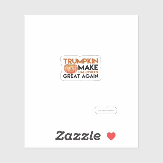 Pegatina Halloween Trumpkin Funny - Classic Maga Costume De (Hoja)