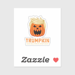 Pegatina Halloween Trumpkin Funny - Escándalo paródico espe