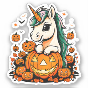 Pegatina Halloween Unicorn