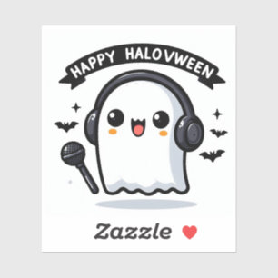 Pegatina Halovween Ghost Singer Halloween