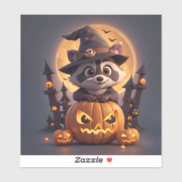 Pegatina Haloween Raccoon