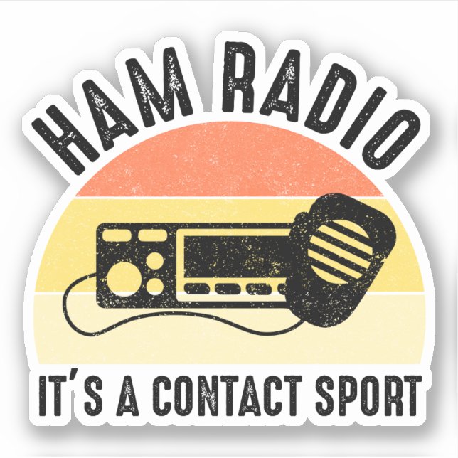 Pegatina Ham Radio - Es un deporte de contacto (Anverso)