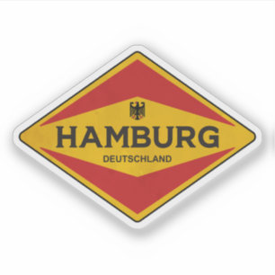 Pegatina Hamburgo Alemania Vintage