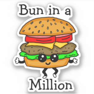 Pegatina Hamburguesa Bollo de un Millón de Golpes de Dados