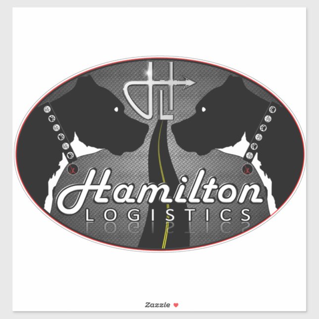 Pegatina Hamilton Logistics (Hoja)