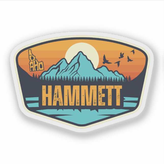 Pegatina Hammett, Idaho (Anverso)