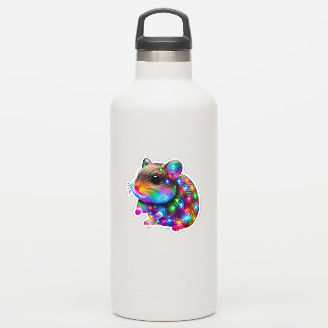 Pegatina Hamster brillante (Botella de agua)