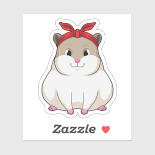 Pegatina Hamster con Bandana