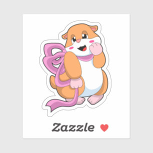 Pegatina Hamster con cinta de opciones