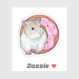 Pegatina Hamster Donut