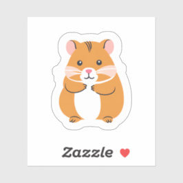 Pegatina Hamster | Mascota marrón de manos cortas