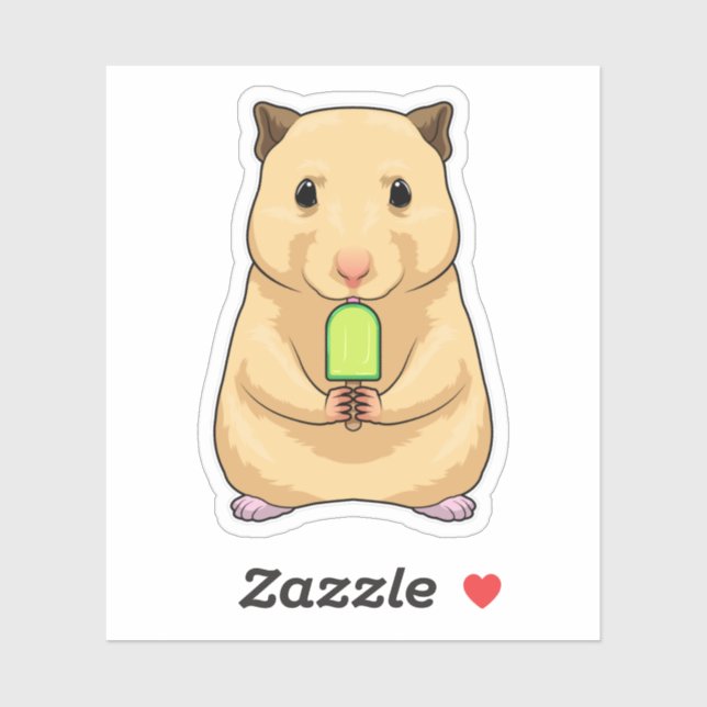 Pegatina Hamster Popsicle (Hoja)