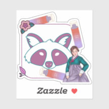 Hanbok Verde & Arte de Mapache con Niebla Brillant