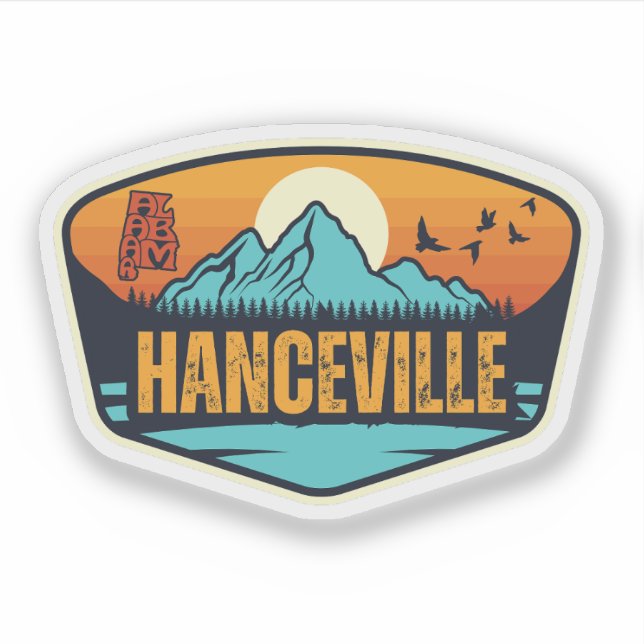 Pegatina Hanceville, Alabama (Anverso)