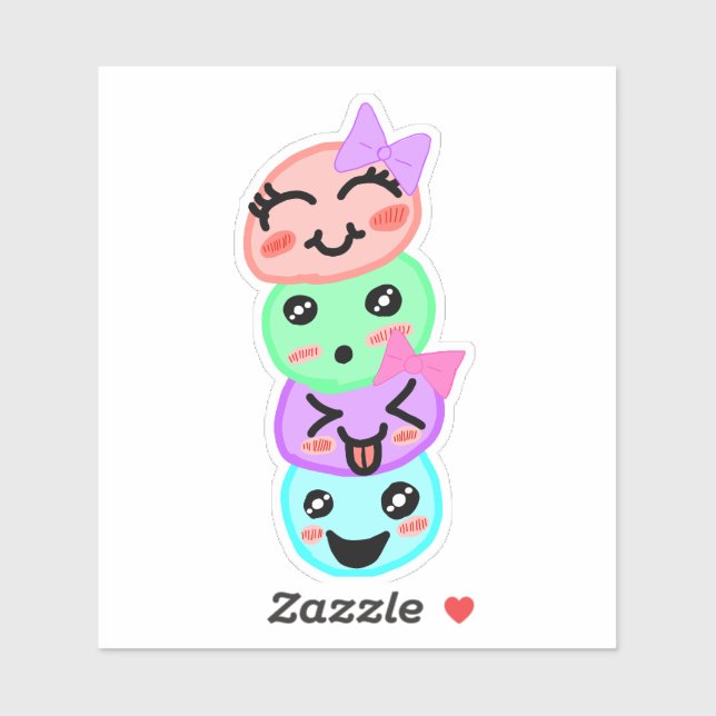 Pegatina Hand-drawn, Sibling Joy, Emotion Stack, Kids Art,  (Hoja)