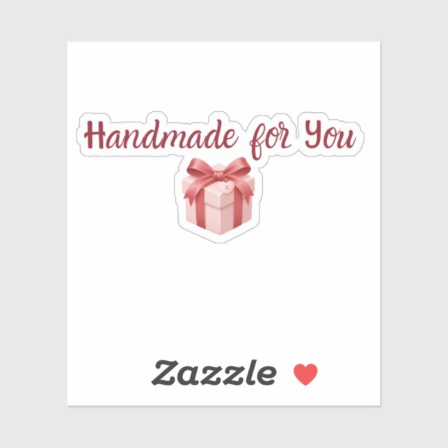 Pegatina Handmade for You Sticker | Cute Gift Packaging Lab (Hoja)