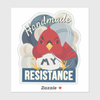 Pegatina Handmade is My Resistance-Blue Contour sticker