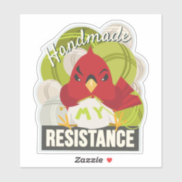 Pegatina Handmade is My Resistance-Contour shape sticker