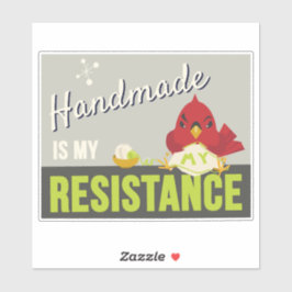 Pegatina Handmade is My Resistance-Rectangle sticker