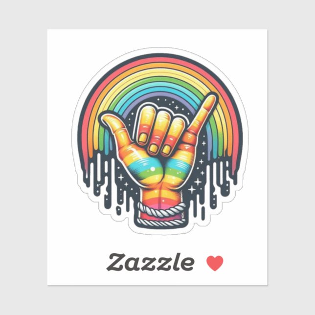 Pegatina Hang Loose (Hoja)