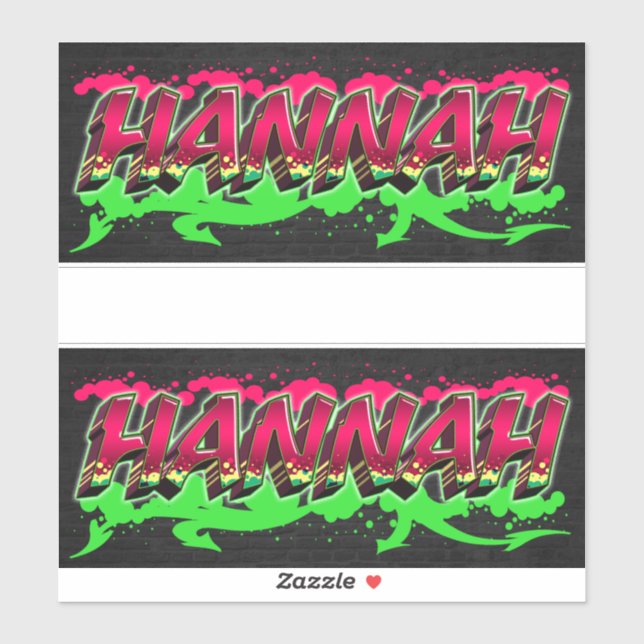 Pegatina Hannah Vorname Name Graffiti Aufkleber Sticker (Hoja)