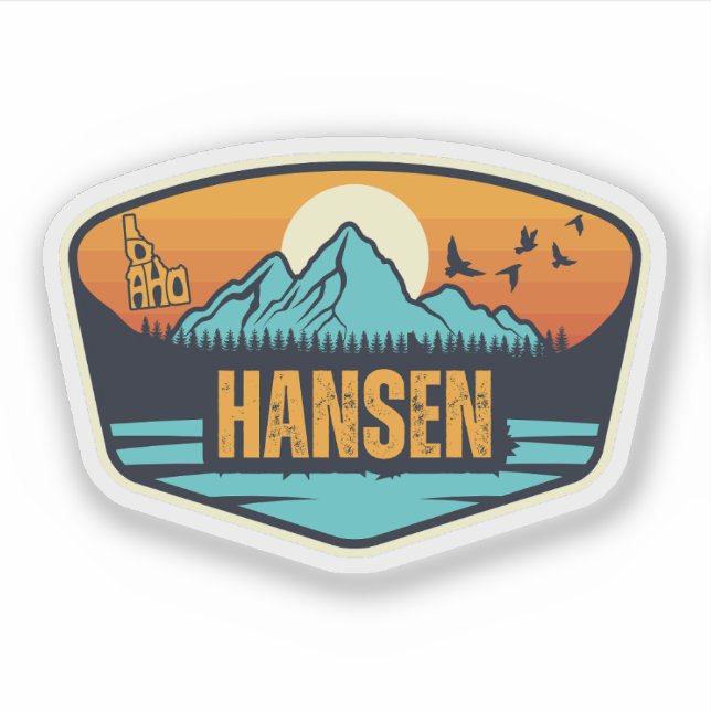 Pegatina Hansen, Idaho (Anverso)