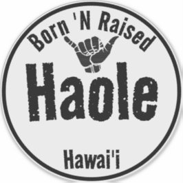 PEGATINA HAOLE NACIÓ 'N RAISED TRIBAL SHAKA HAWAII