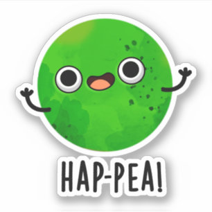 Pegatina Hap-pea Funny Happy Pea Pun