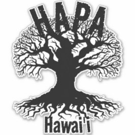 Pegatina HAPA HAWAII ROOTS Blk