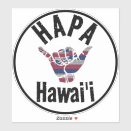 Pegatina HAPA HAWAII TRIBAL HI Flag SHAKA
