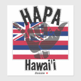 Pegatina HAPA HAWAII TRIBAL HI Flag SHAKA