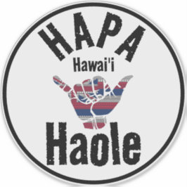 Pegatina HAPA HOLE TRIBAL HI Flag SHAKA HAWAII