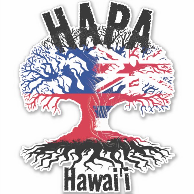 PEGATINA HAPA SAMOA HAWAII (Anverso)