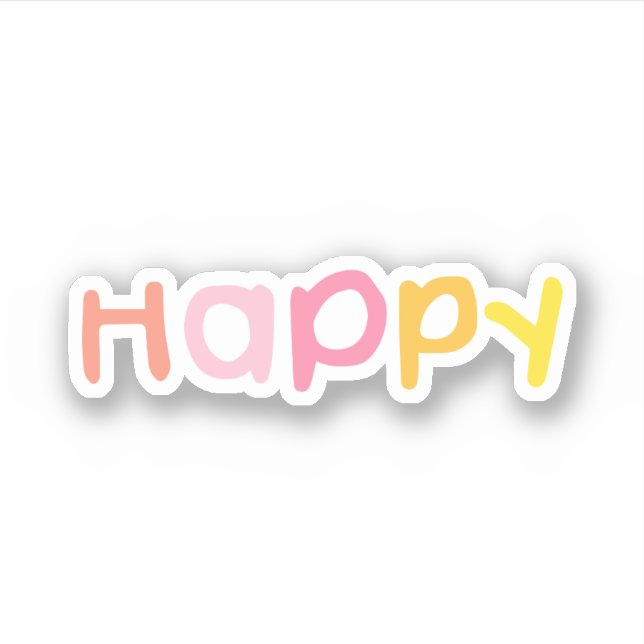Pegatina HaPpY (Anverso)