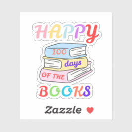 PEGATINA HAPPY 100 DAYS OF THE BOOKS FIRST DAY OF SCHOOL