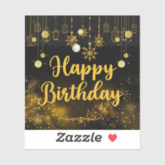 Pegatina Happy Birthday Printed Sticker