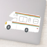Happy Camper Rainbow RV Sunset Motorhome RV