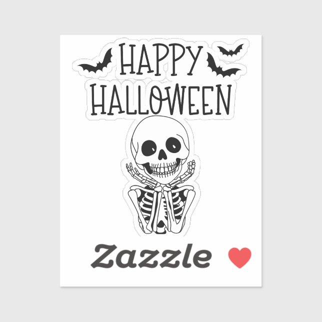 Pegatina Happy Halloween (Hoja)