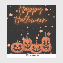 Pegatina Happy Halloween Postcard