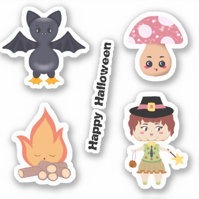 Pegatina Happy Halloween Sticker Pack  (Anverso)