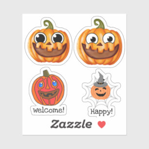 Pegatina Happy horror pumpkin halloween