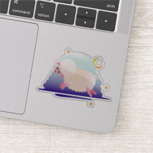 Pegatina Happy Moon Sheep